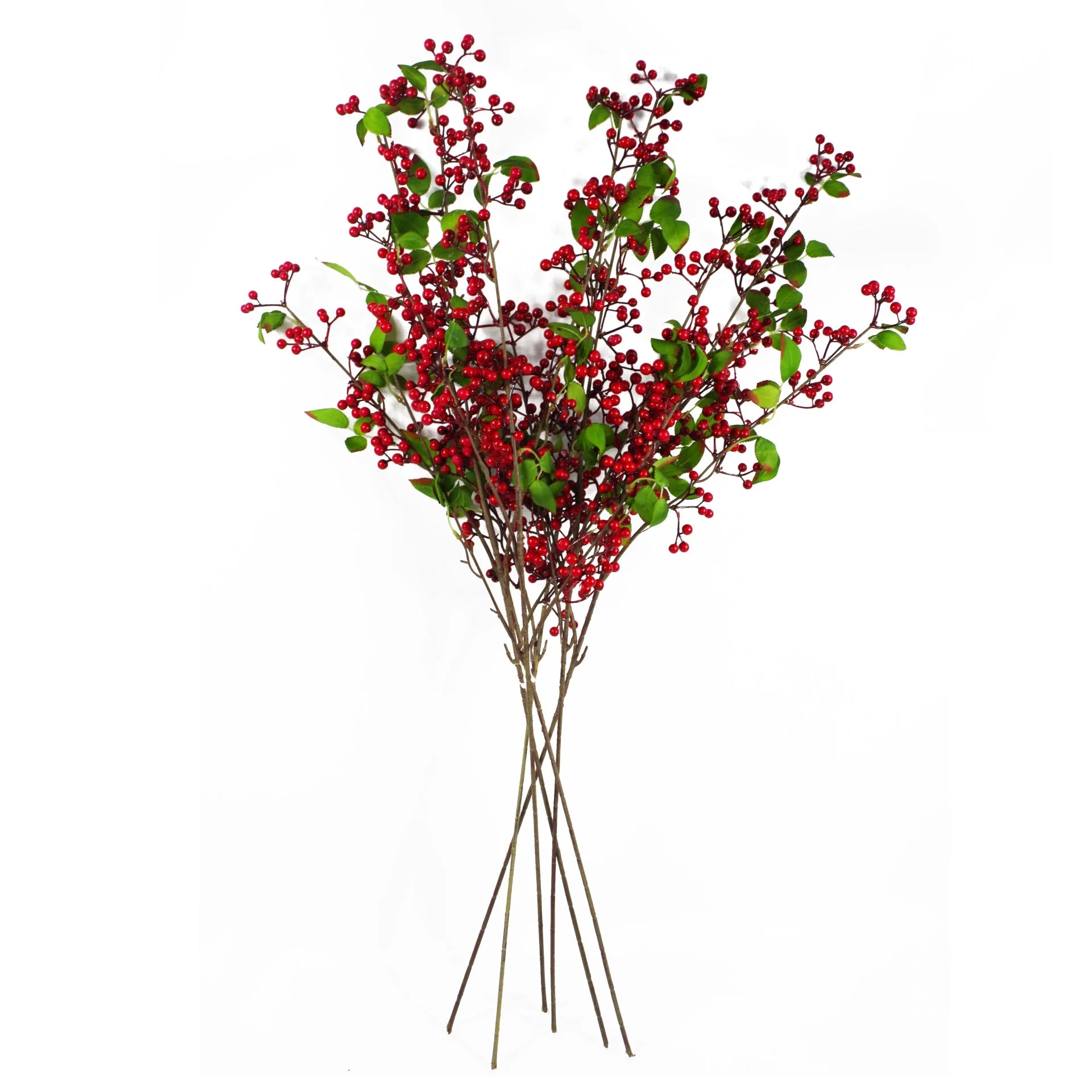 80cm Artificial Red Christmas Berry Spray - Image 2