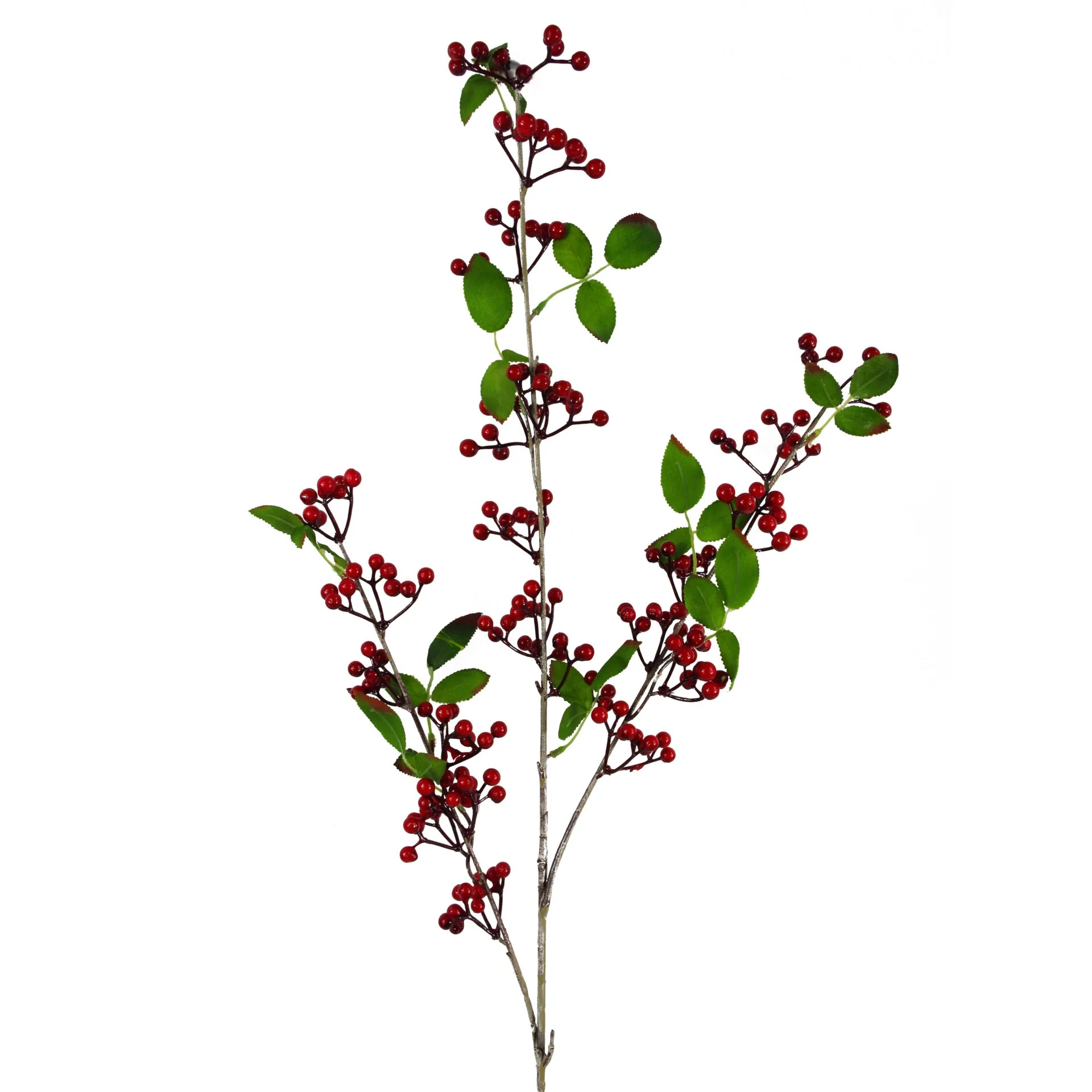 80cm Artificial Red Christmas Berry Spray - Image 4