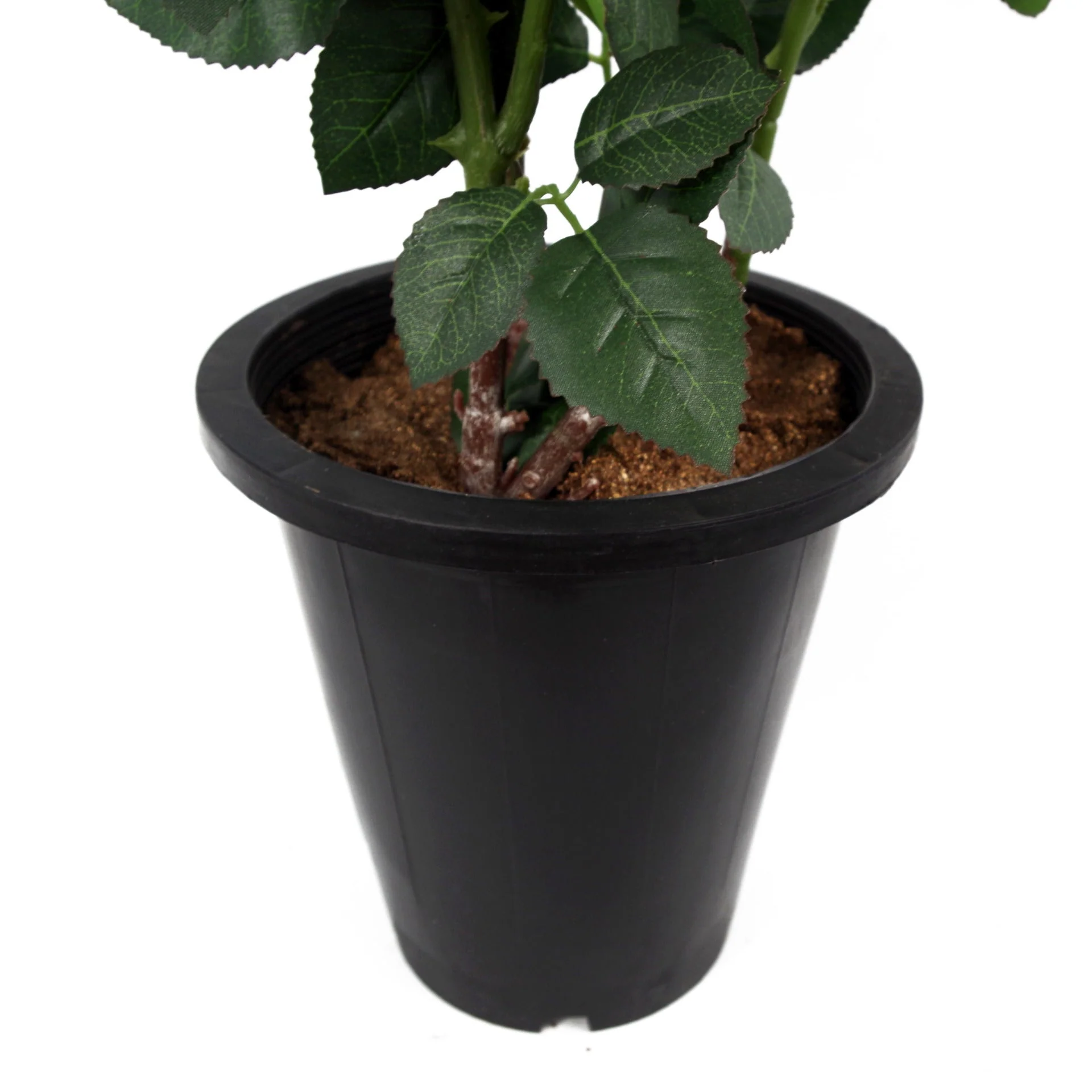 80cm Artificial Red Rose Plant - 180 Leaves - Image 4