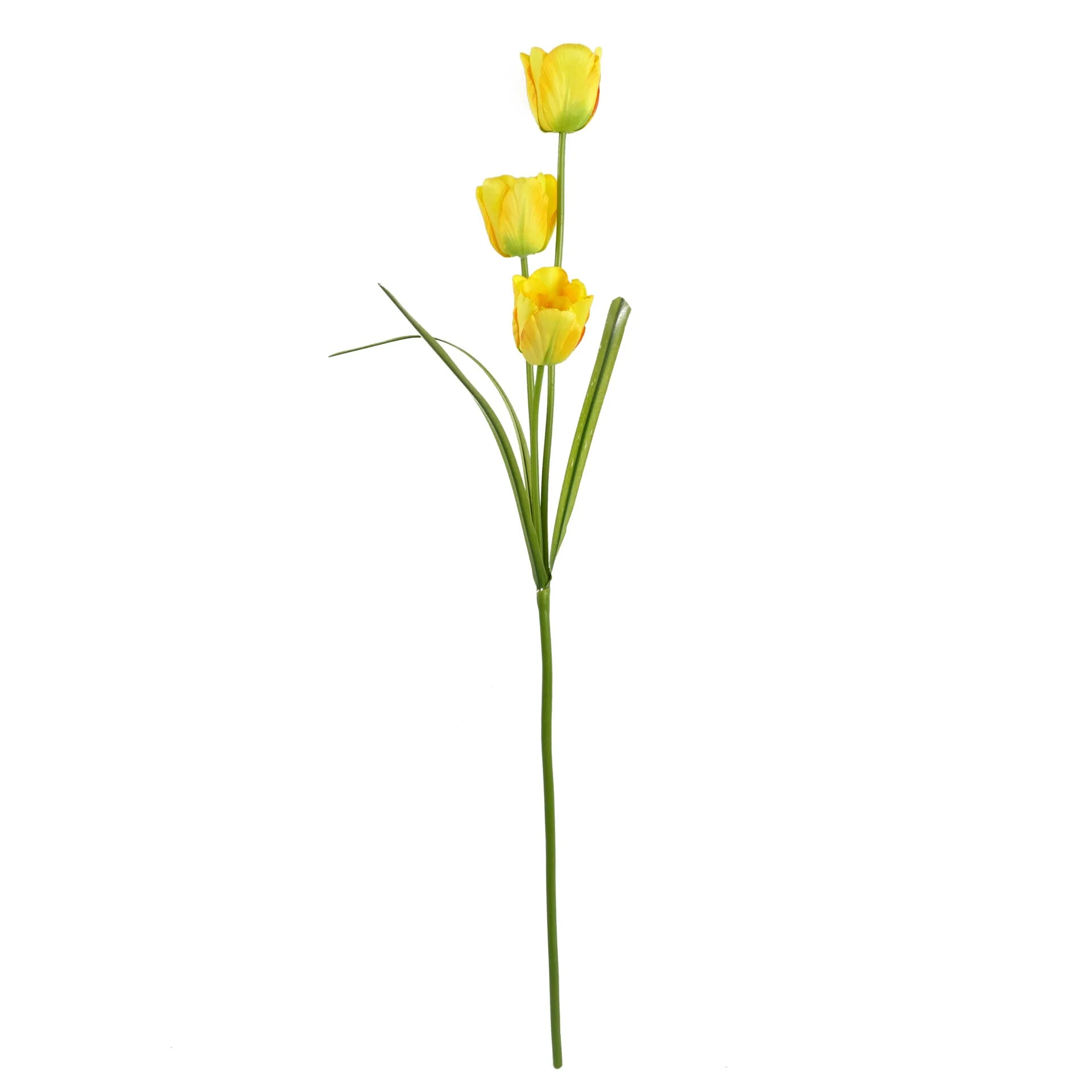 80cm Artificial Tulip Yellow Stem - Image 2