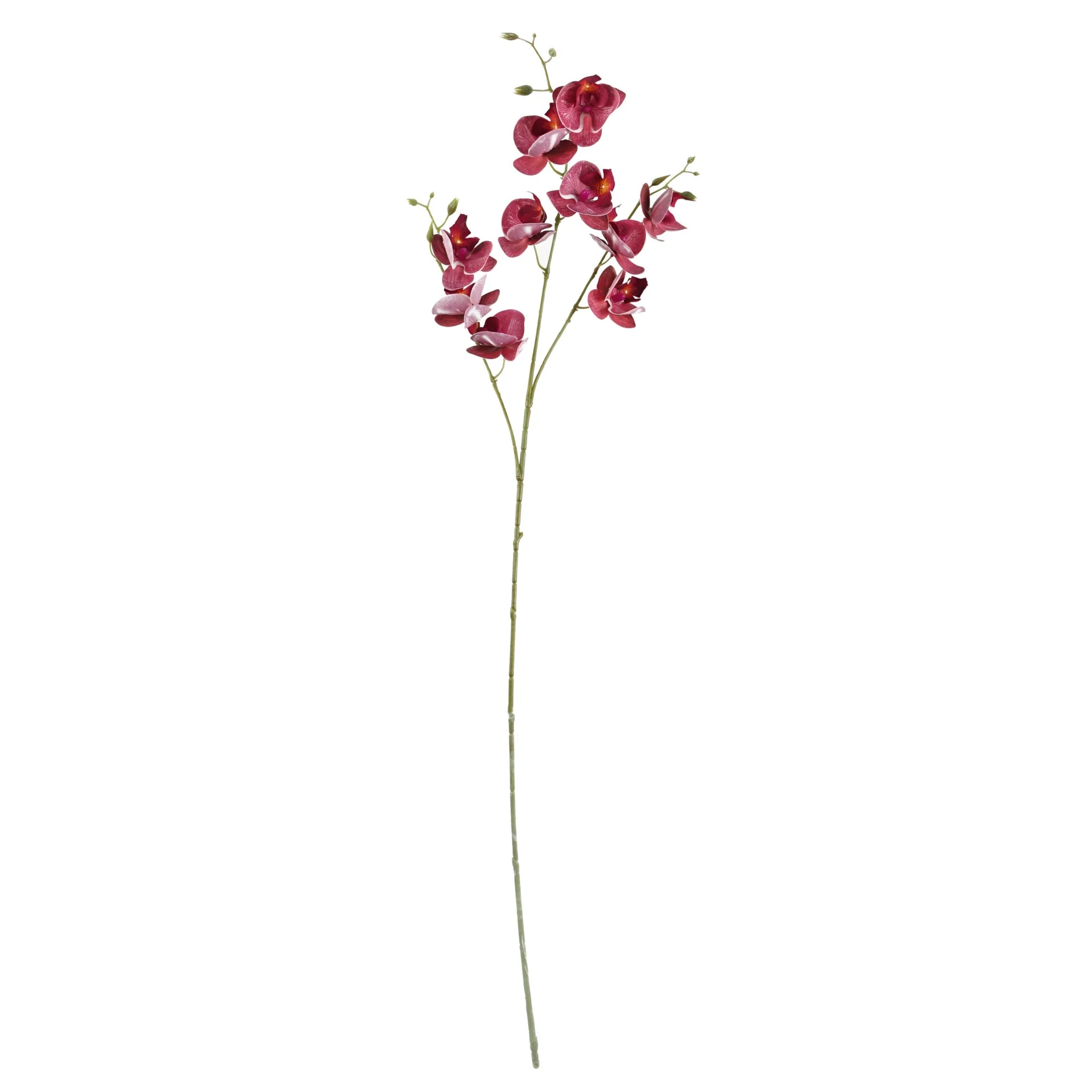 80cm Dark Pink Artificial Mini Orchid Stem - Image 2