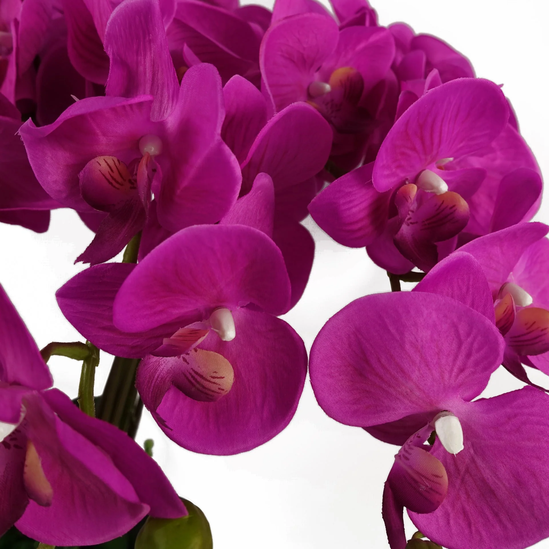85cm Artificial Deluxe Bush Orchid - Dark Pink - Image 3