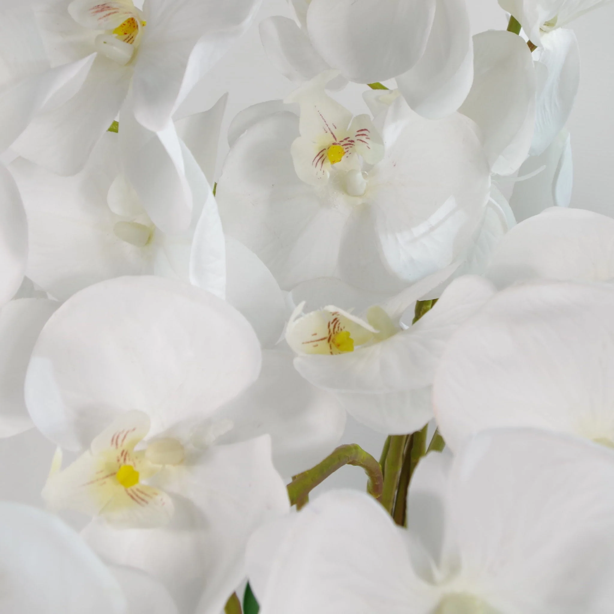 85cm Artificial Deluxe Bush Orchid - White - Image 2