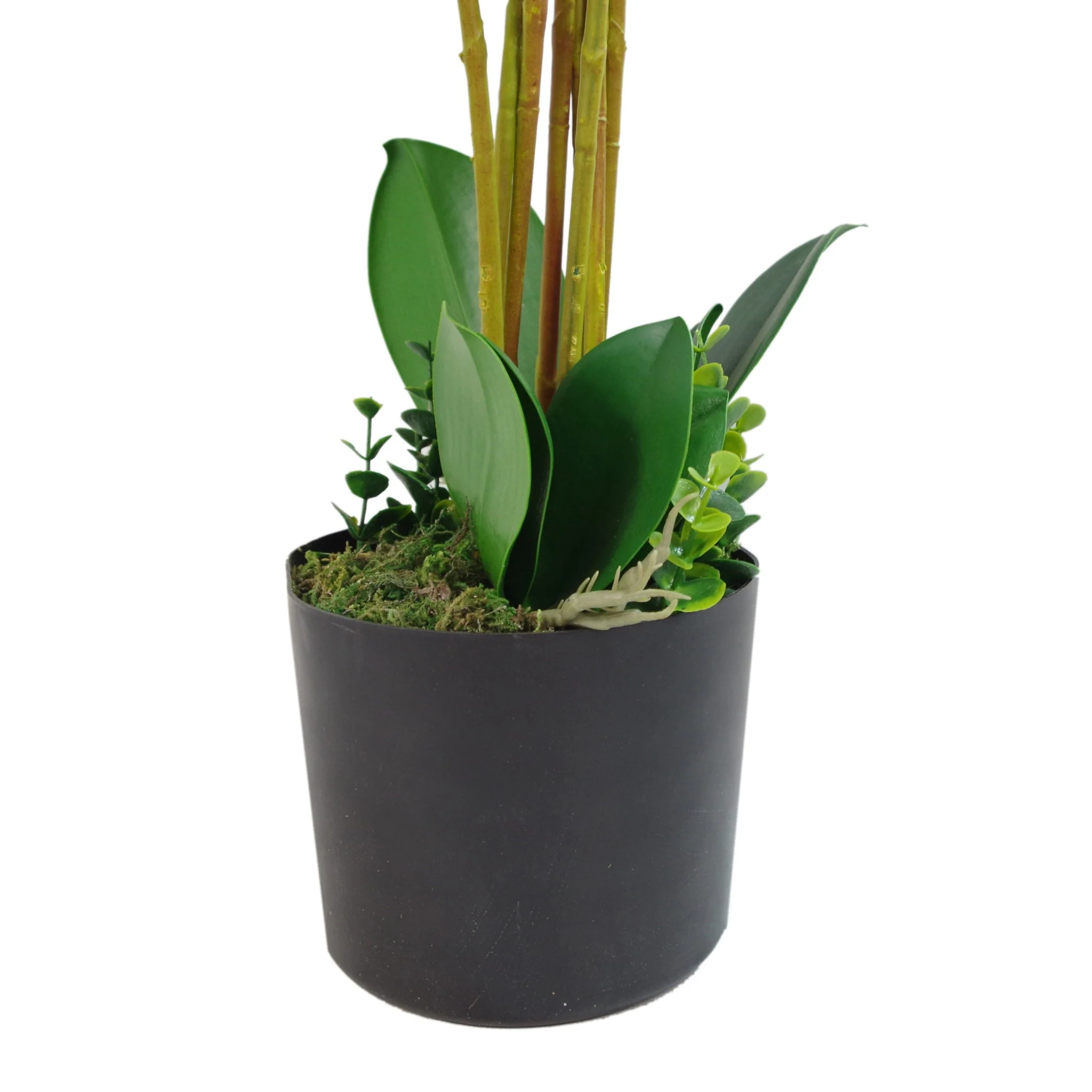 85cm Artificial Deluxe Bush Orchid - White - Image 3