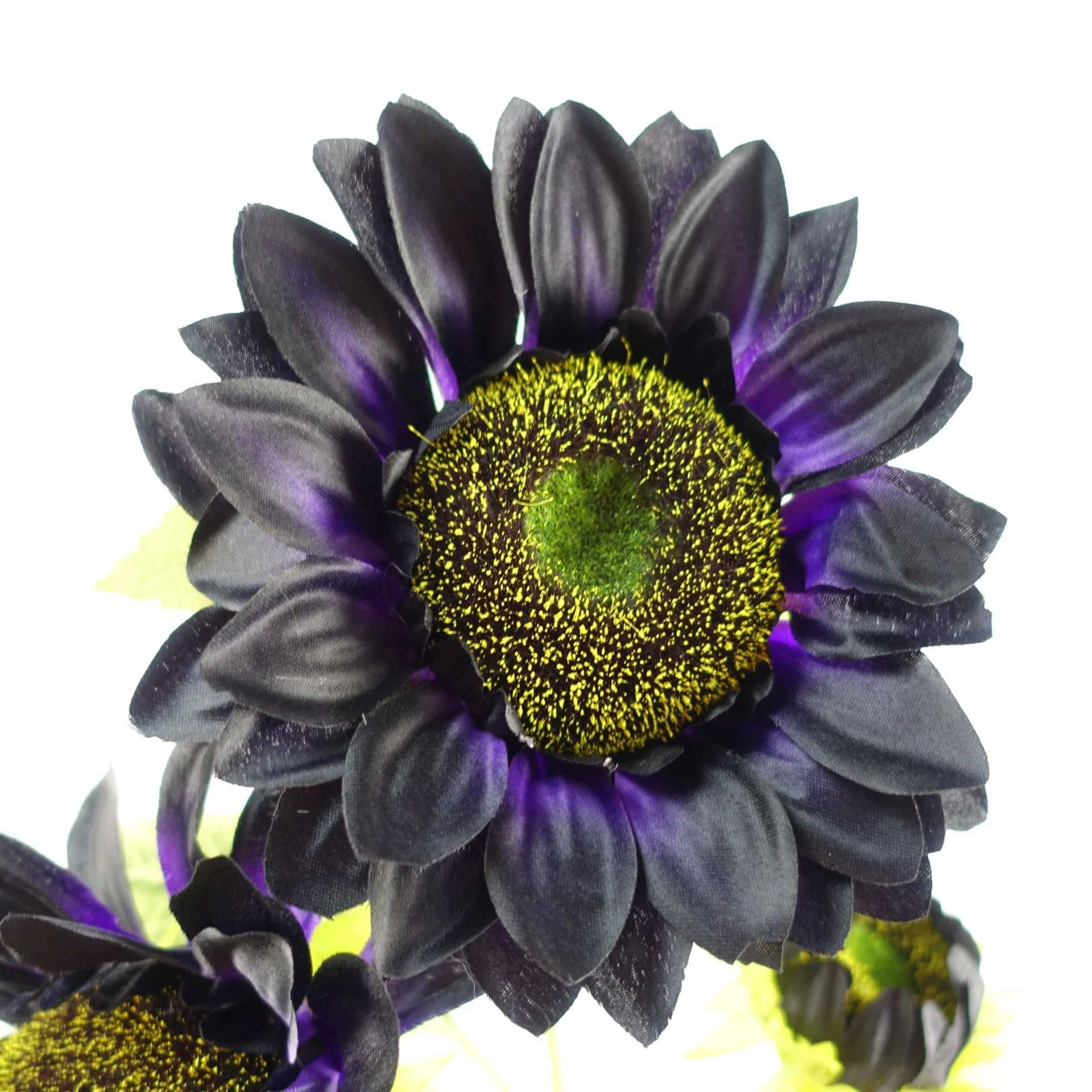 88cm Purple Artificial Sunflower - 3 heads - Image 2