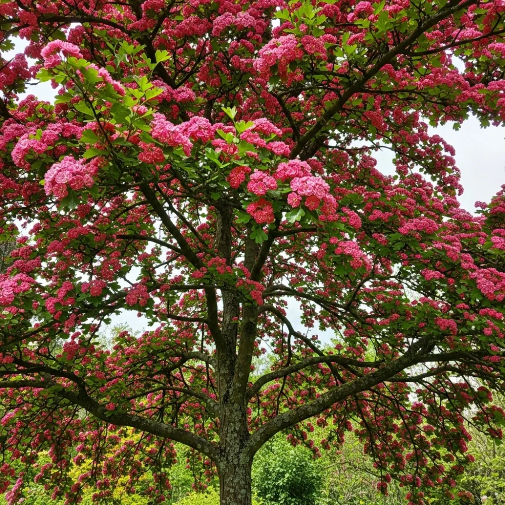 7ft Mature 'Paul's Scarlet' Red Hawthorn Tree | Multi-Stem Bare Root Tree - Image 2