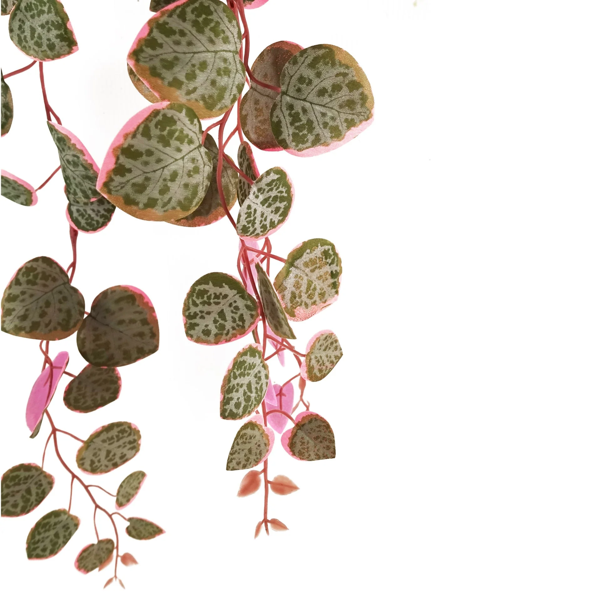 90cm Artificial Potted Hanging Trailing Pink Plant - String of Hearts - Image 4