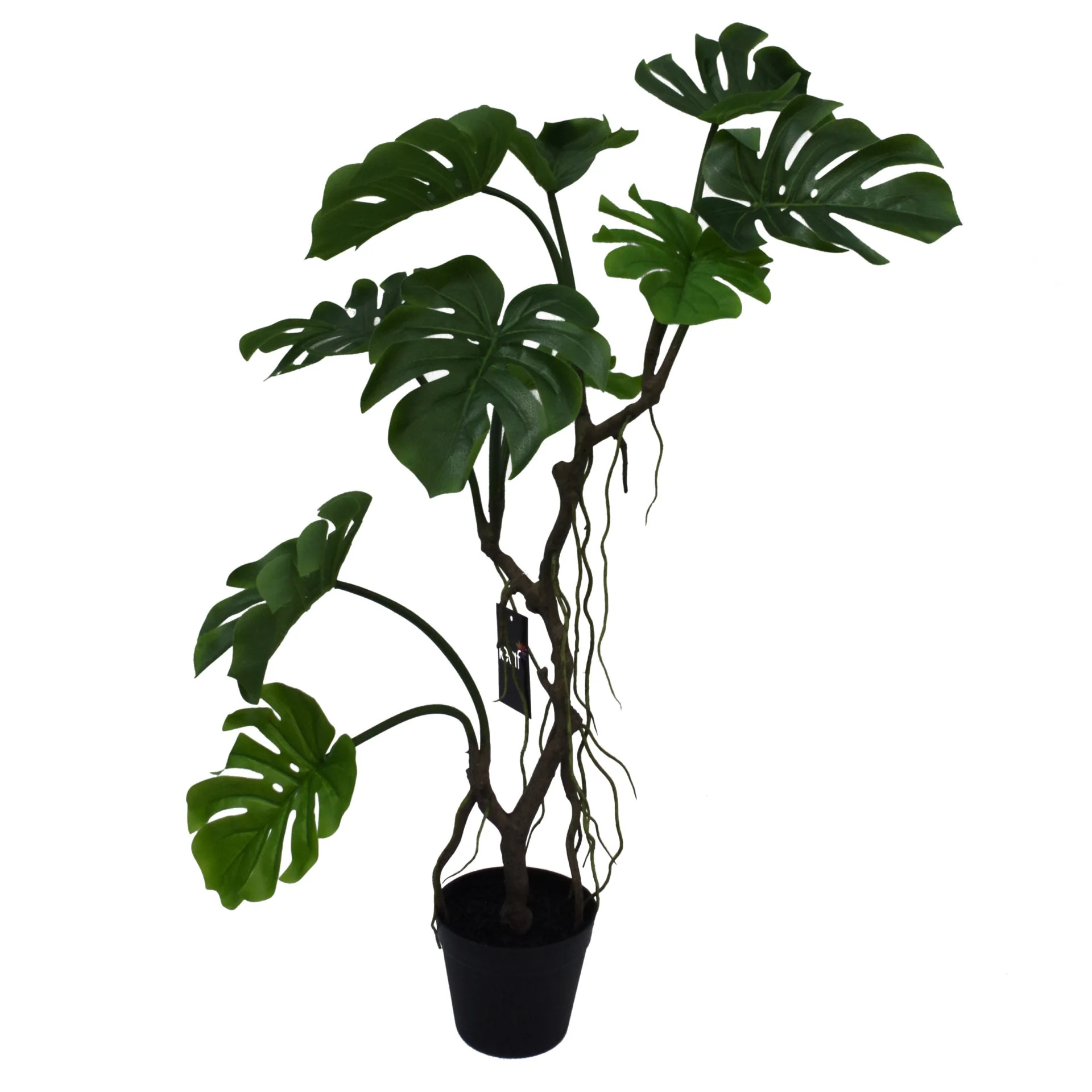 90cm Artificial Twisted Stem Monstera Plant - Image 2