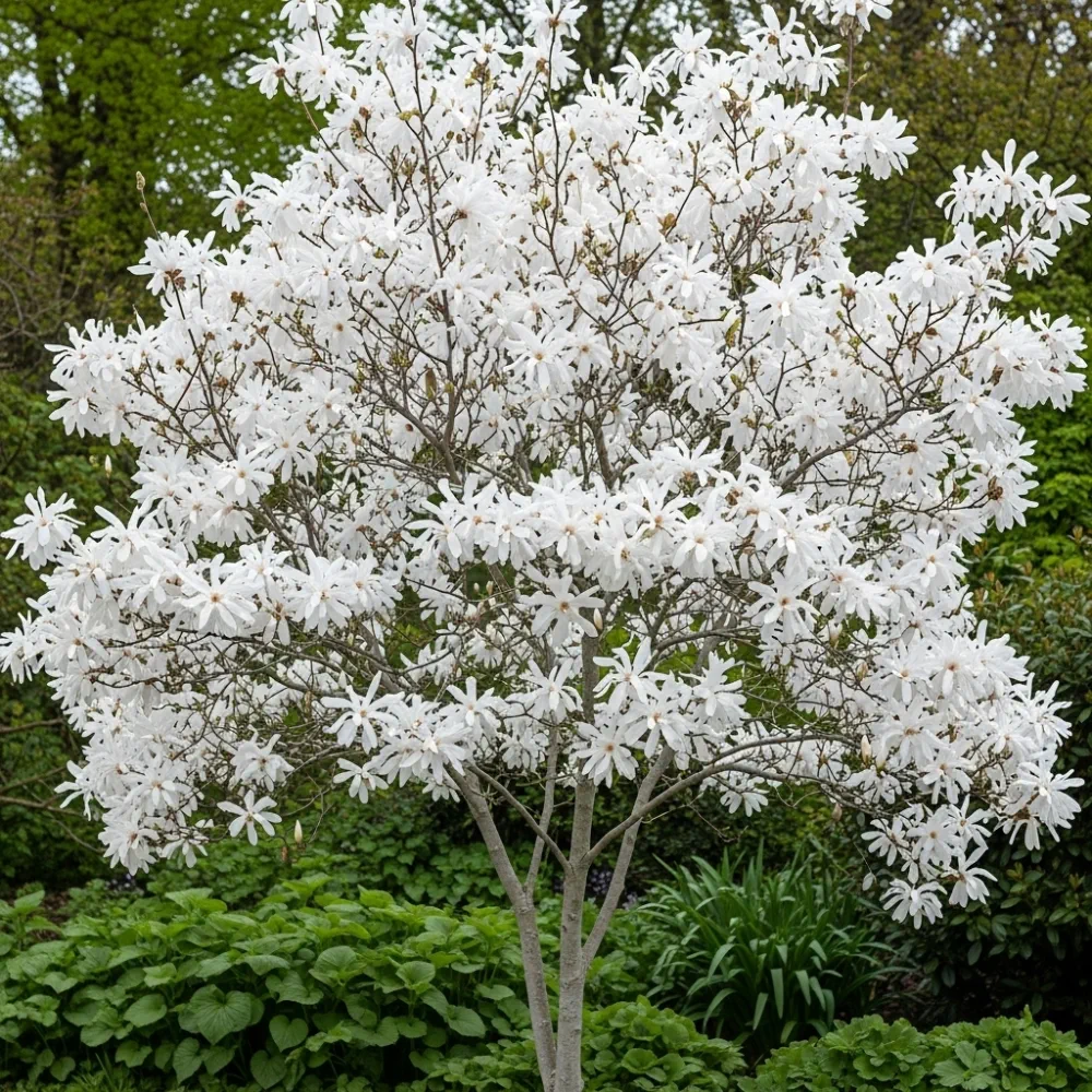 10ft Mature Star Magnolia Tree | Multi-Stem Magnolia Stellata | Rootballed Tree