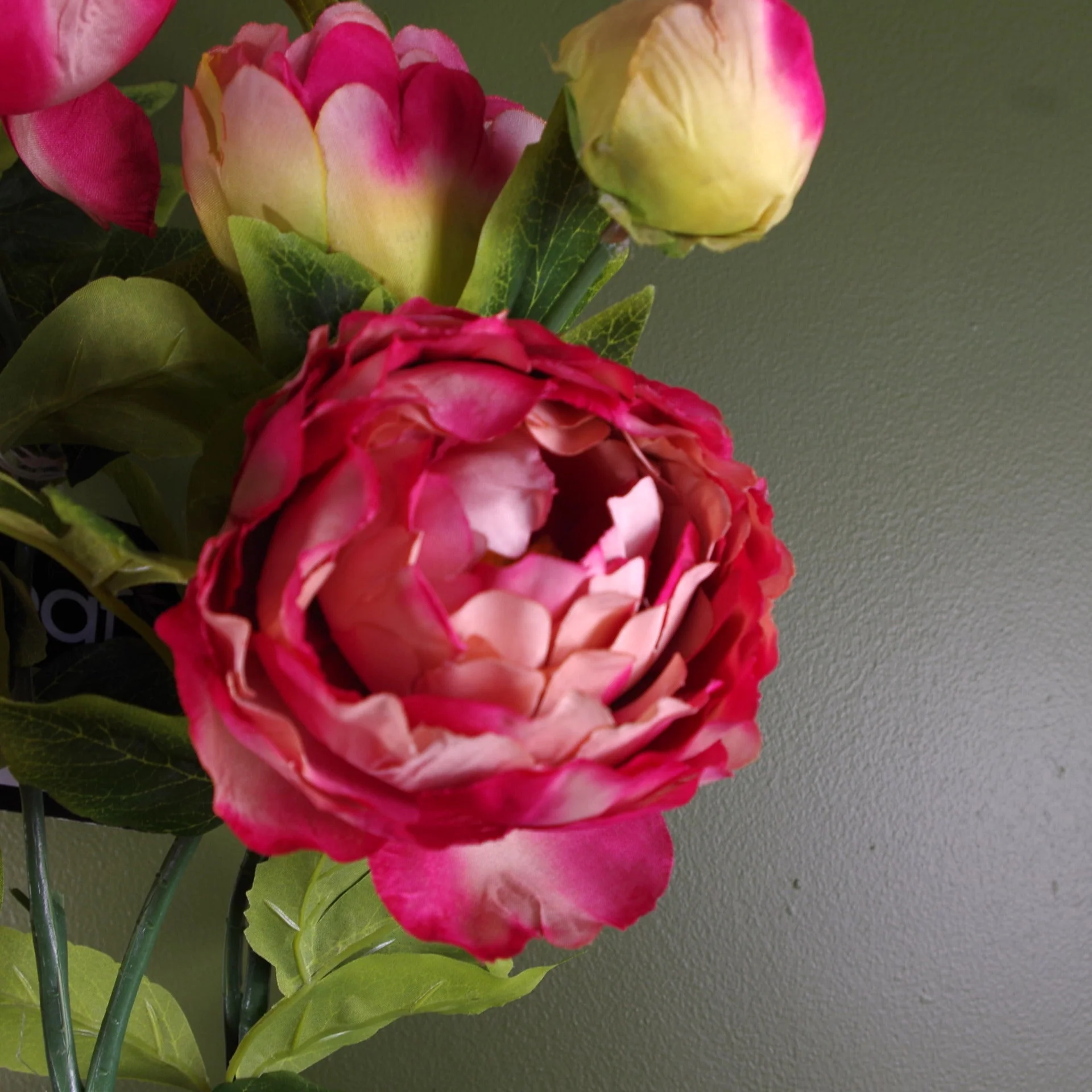 Artificial Peony Flowering Plant Pink - Image 2