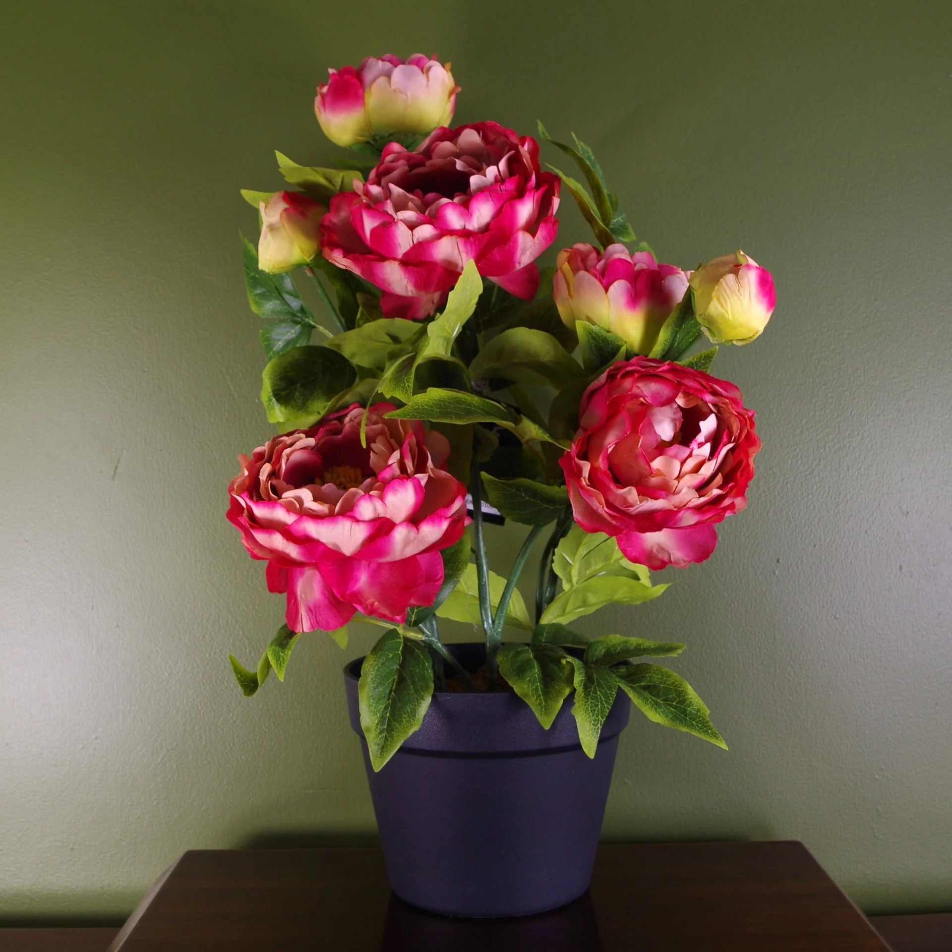 Artificial Peony Flowering Plant Pink - Image 4