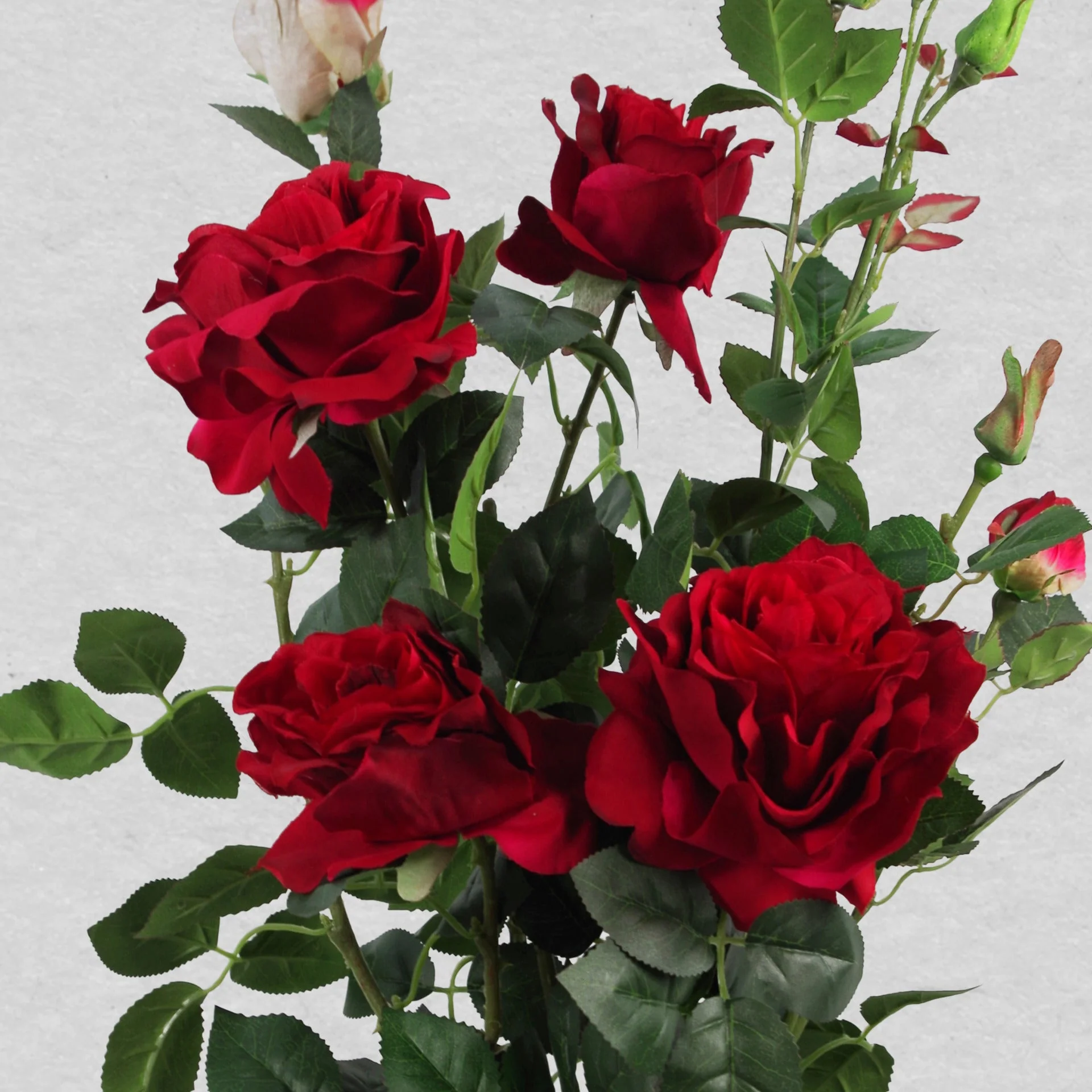 Artificial Red Rose Bush - Image 2