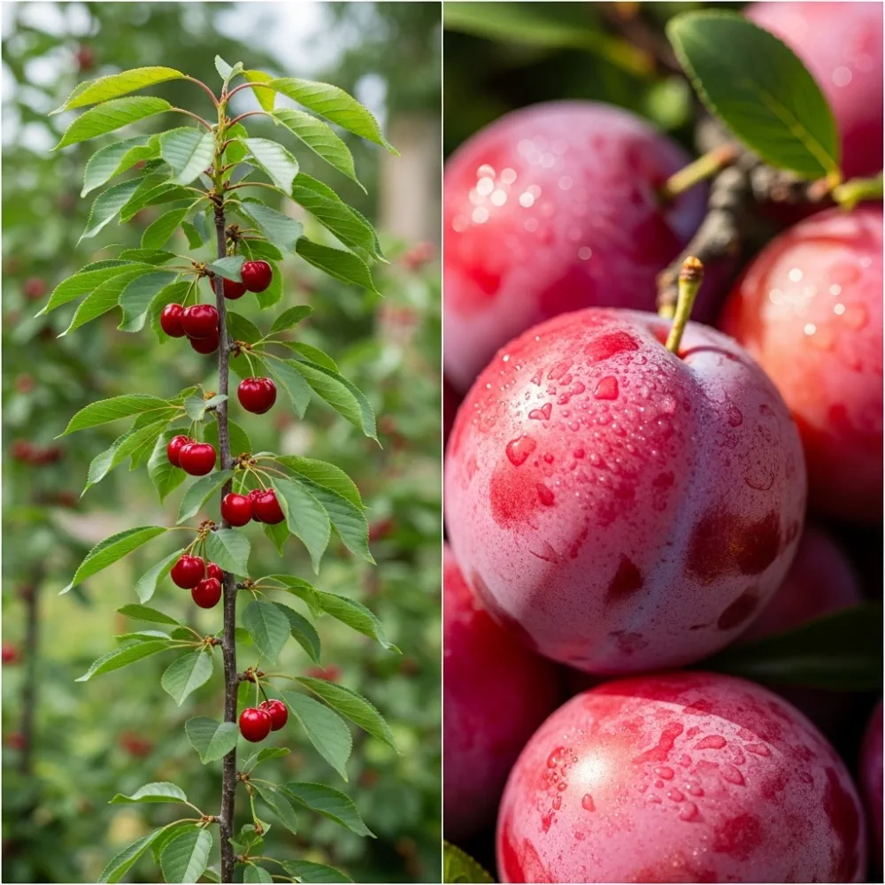 Cordon Cherry and Plum Trees | Perfect Partners | 2 x Bare Root Trees - Image 2
