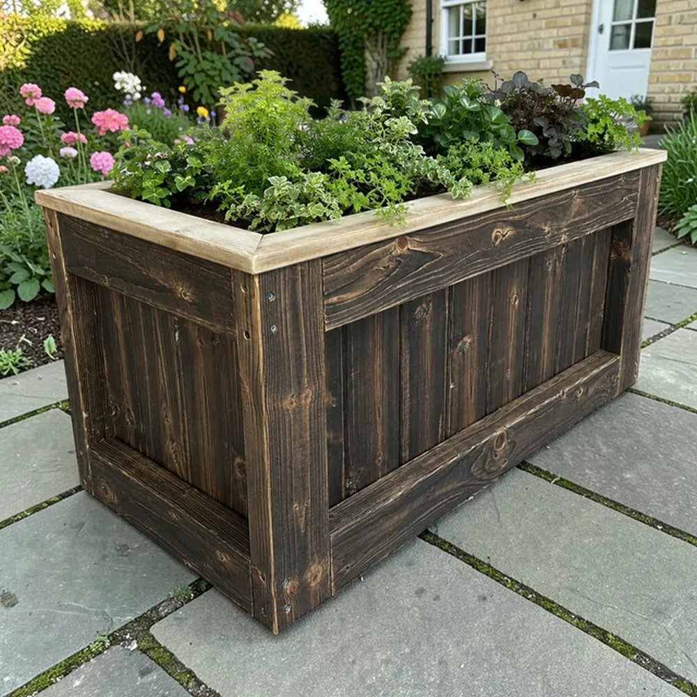 Customisable Wooden Trough Planter - Image 19