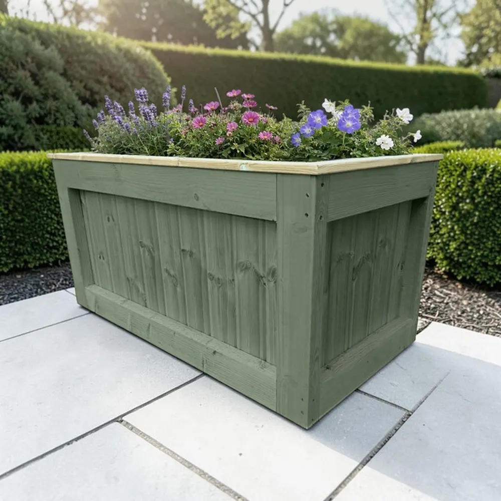 Customisable Wooden Trough Planter - Image 2