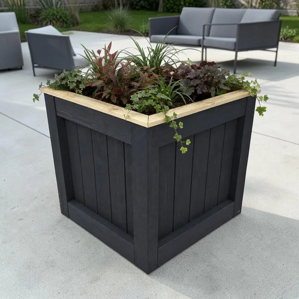 Customisable Wooden Trough Planter - Image 26