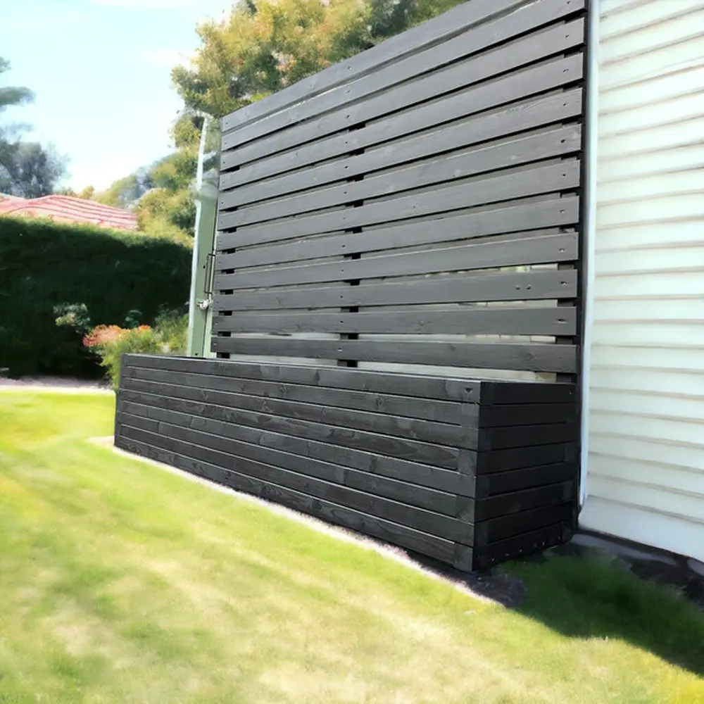 Customisable Wood Trough Trellis Planter - Image 7