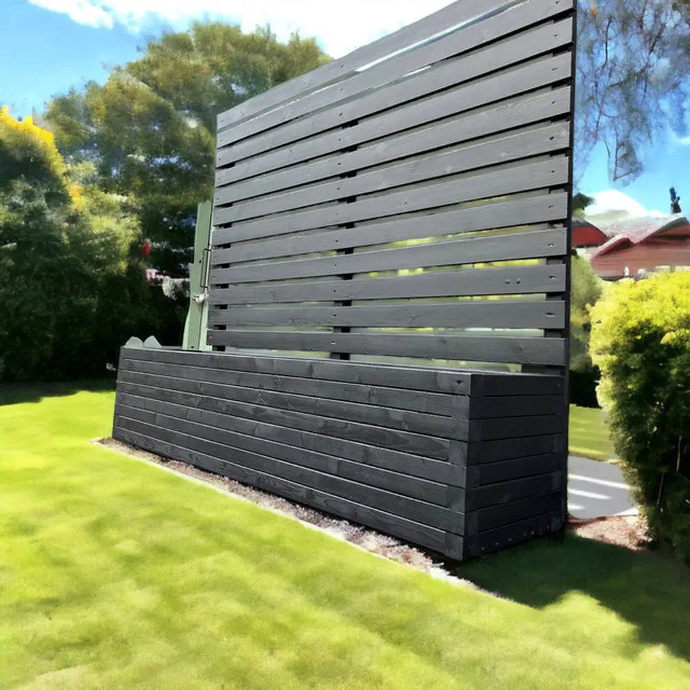 Customisable Wood Trough Trellis Planter - Image 8