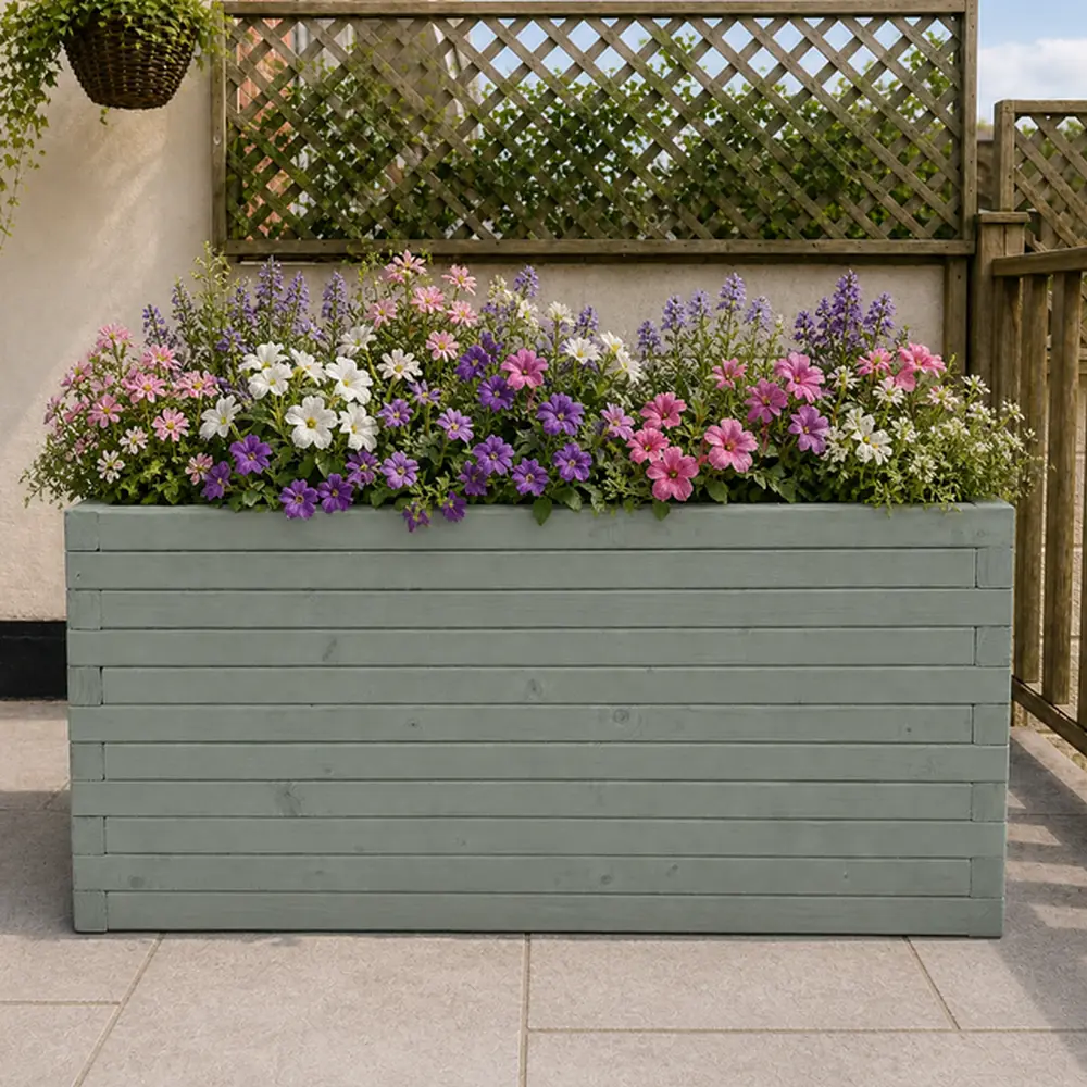 Customisable Wooden Trough Planter - Image 19