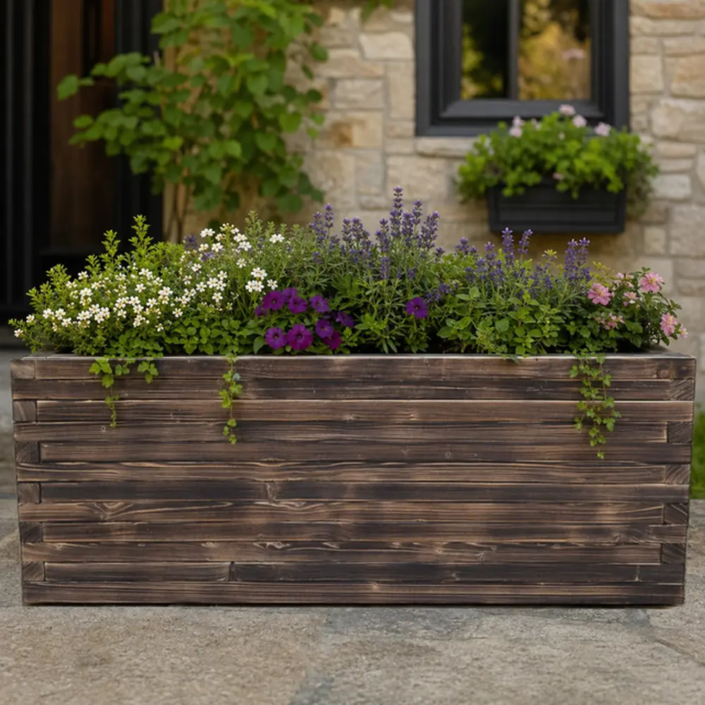 Customisable Wooden Trough Planter - Image 23