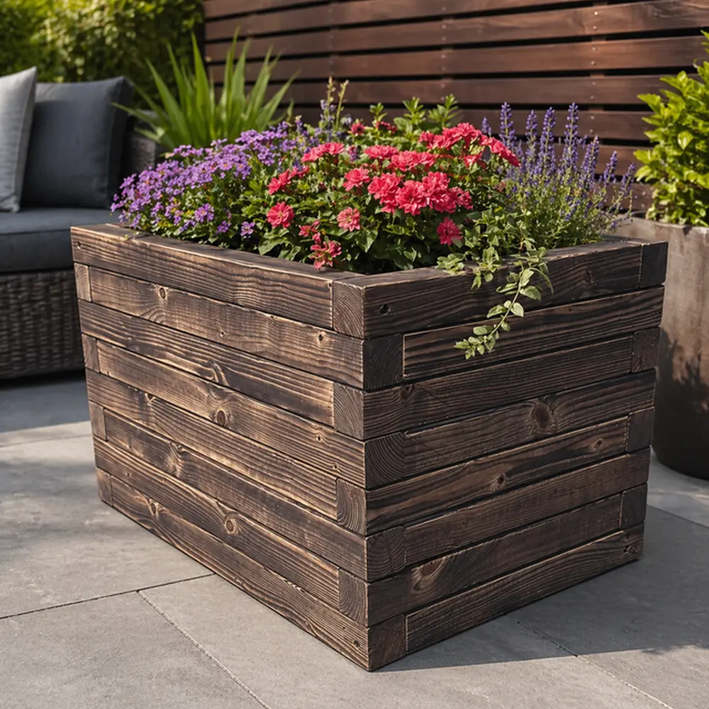 Customisable Wooden Trough Planter - Image 25