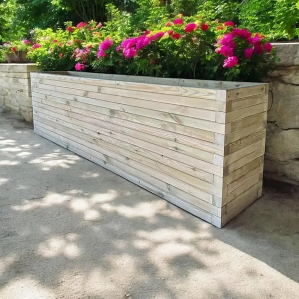 Customisable Wooden Trough Planter - Image 4