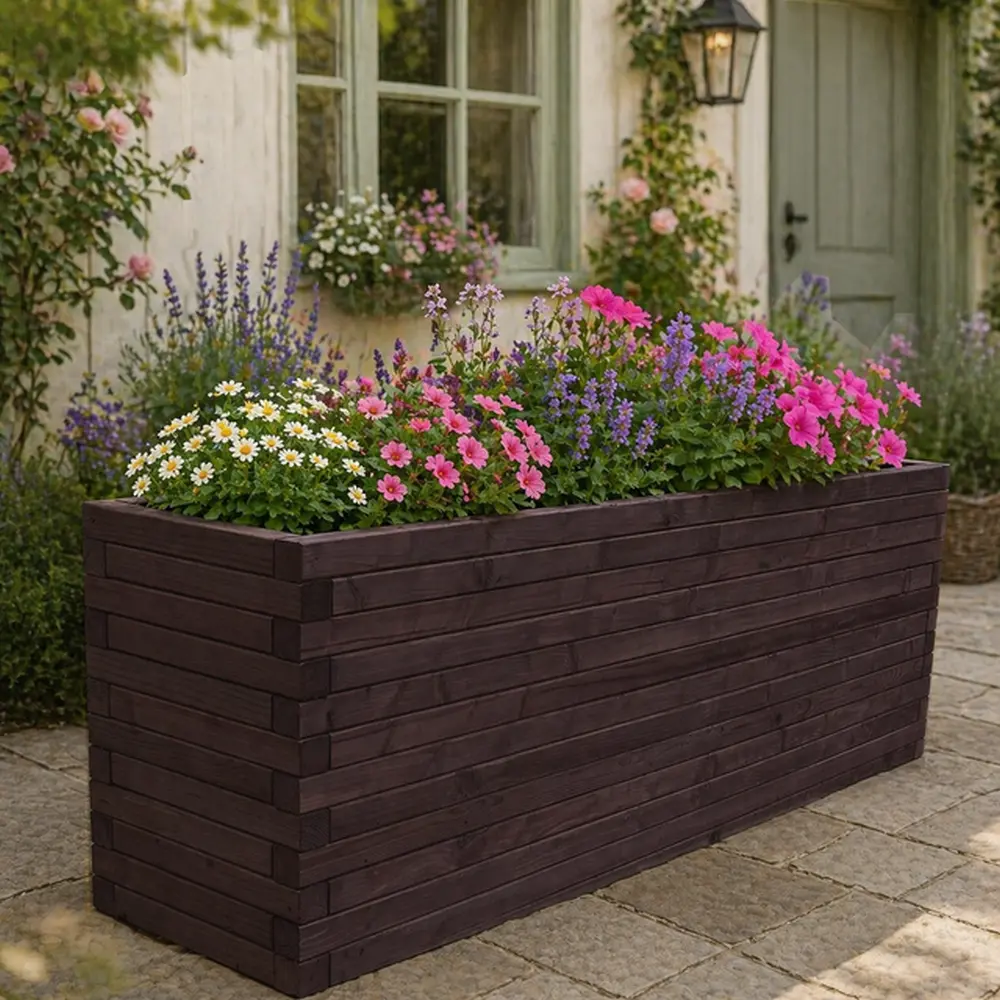 Customisable Wooden Trough Planter - Image 5