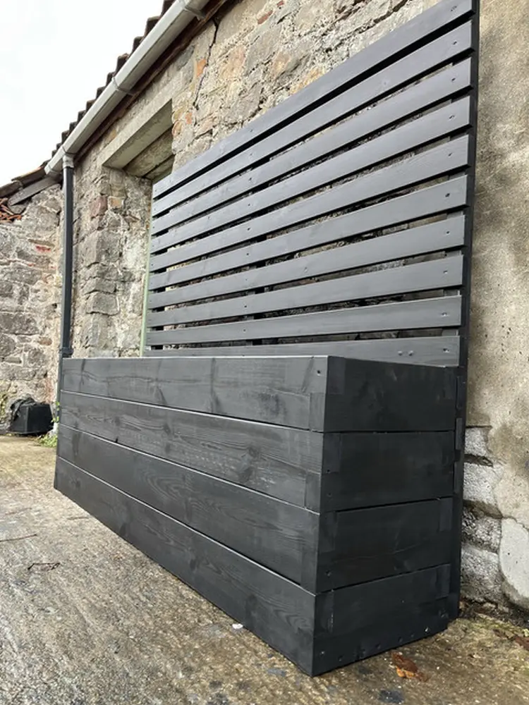 Customisable Wood Trough Trellis Planter - Image 15