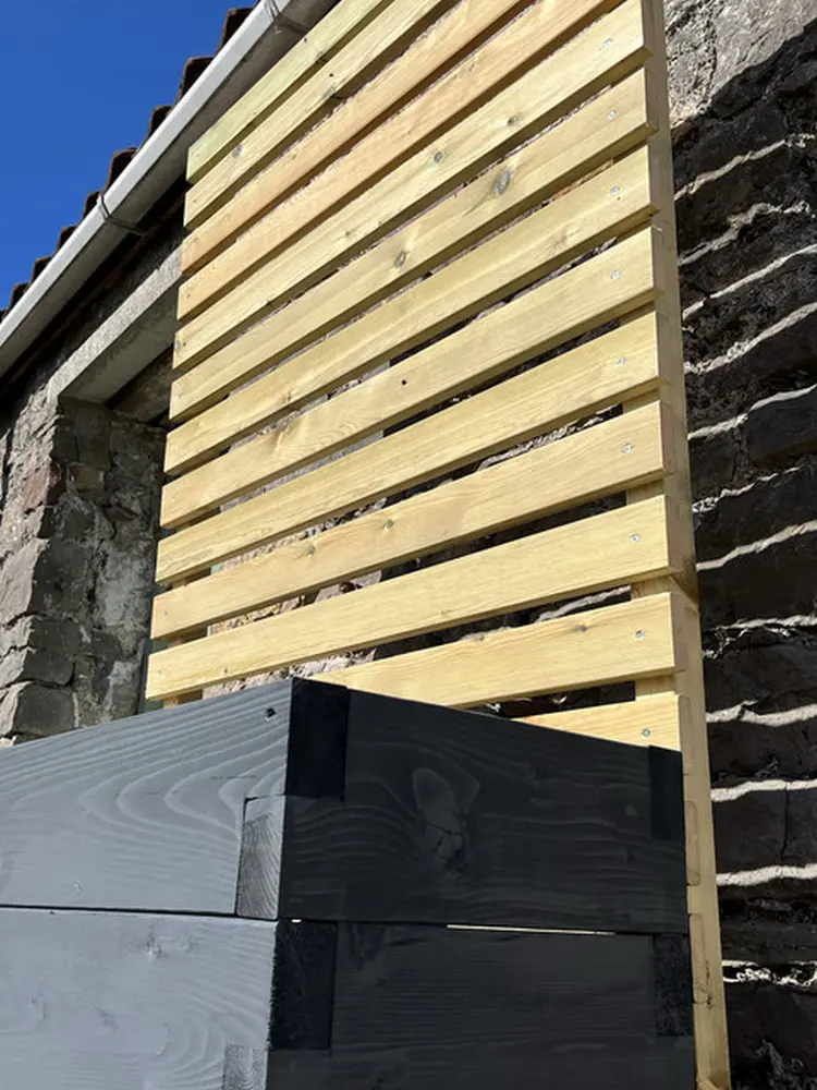 Customisable Wood Trough Trellis Planter - Image 3