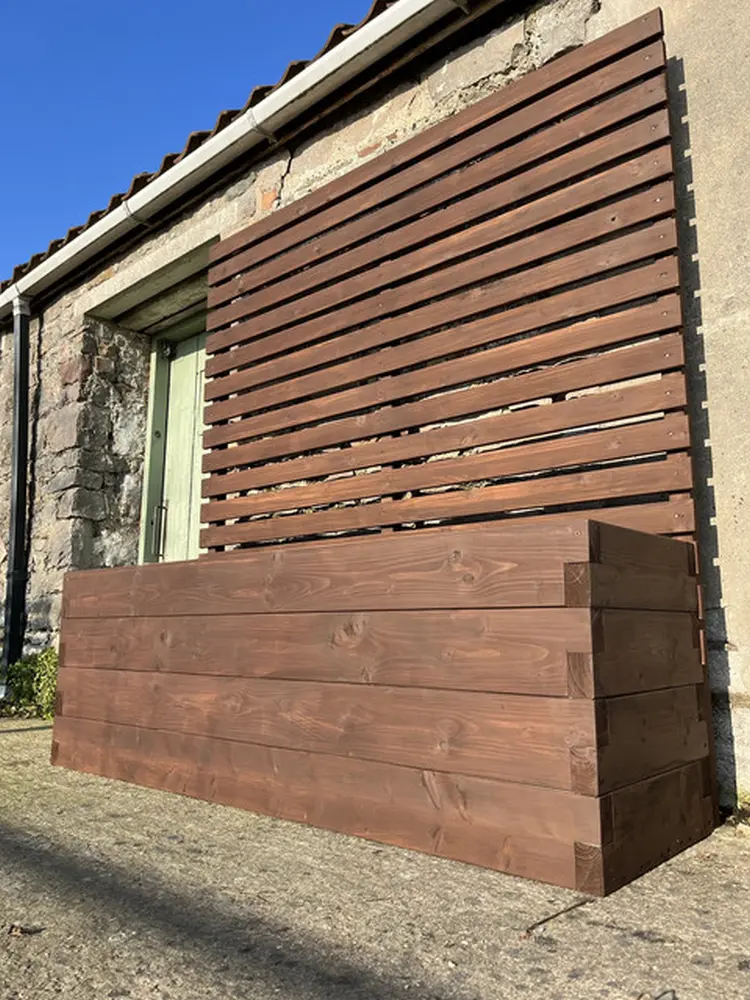 Customisable Wood Trough Trellis Planter - Image 5