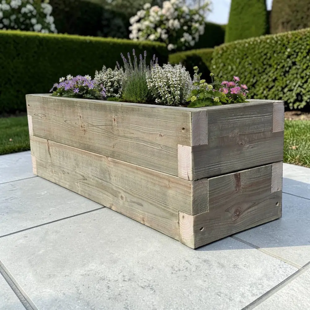 Customisable Wooden Trough Planter - Image 21