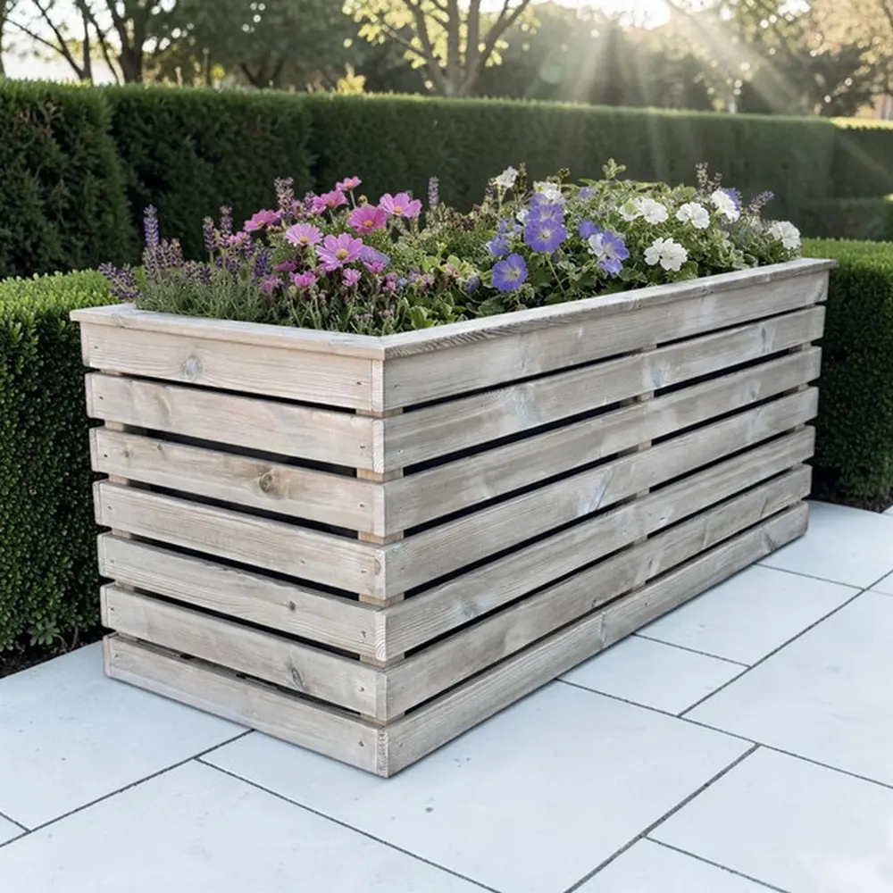 Customisable Cladded Wood Cube Planter - Image 5