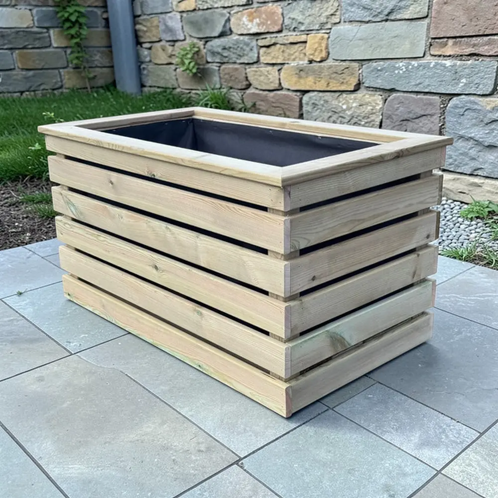 Customisable Cladded Wood Cube Planter - Image 9