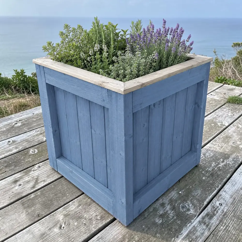 Customisable Wooden Cube Planter - Image 21