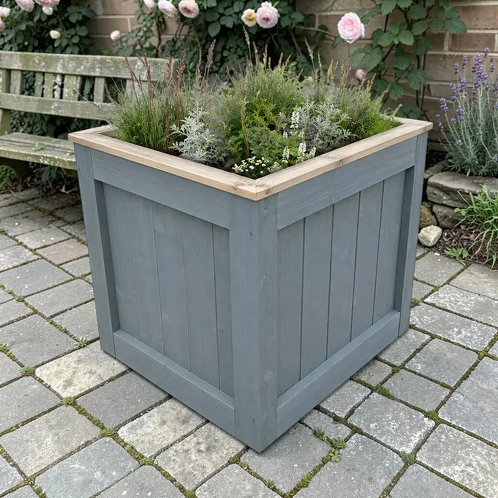 Customisable Wooden Cube Planter - Image 22