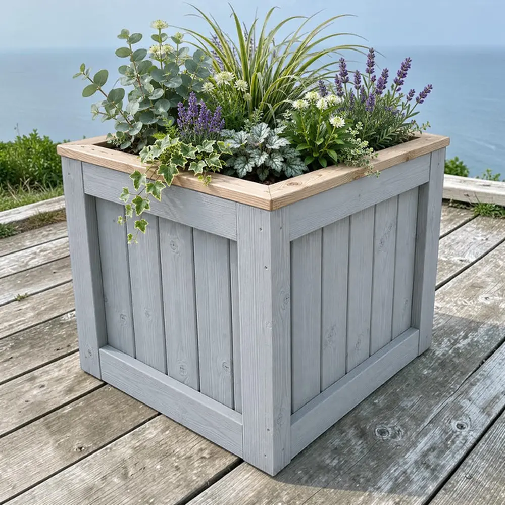 Customisable Wooden Cube Planter - Image 25
