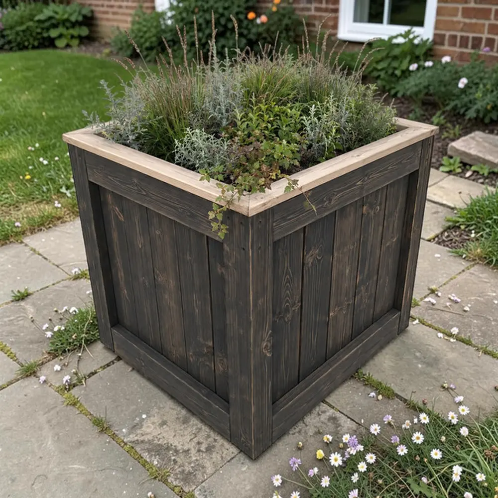 Customisable Wooden Cube Planter - Image 28