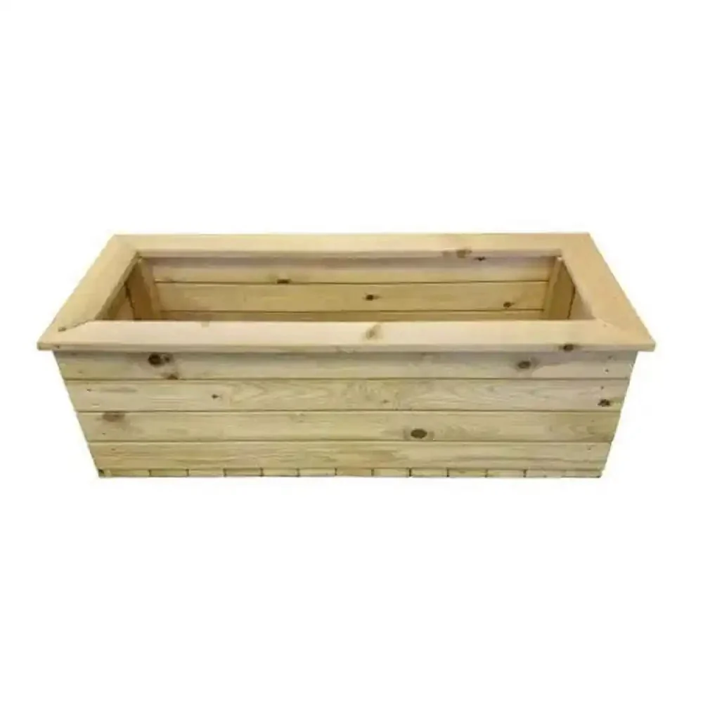 Deluxe Large Wooden Trough Planter - Image 4