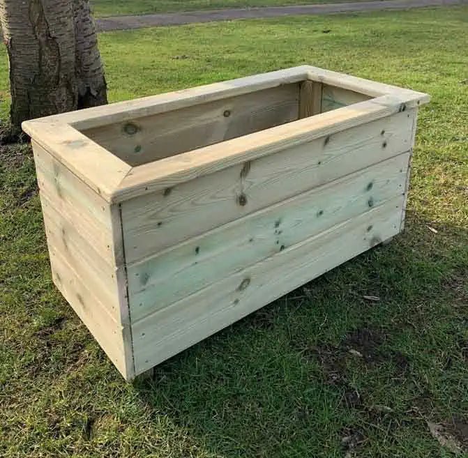 Deluxe Large Wooden Trough Planter - Image 8