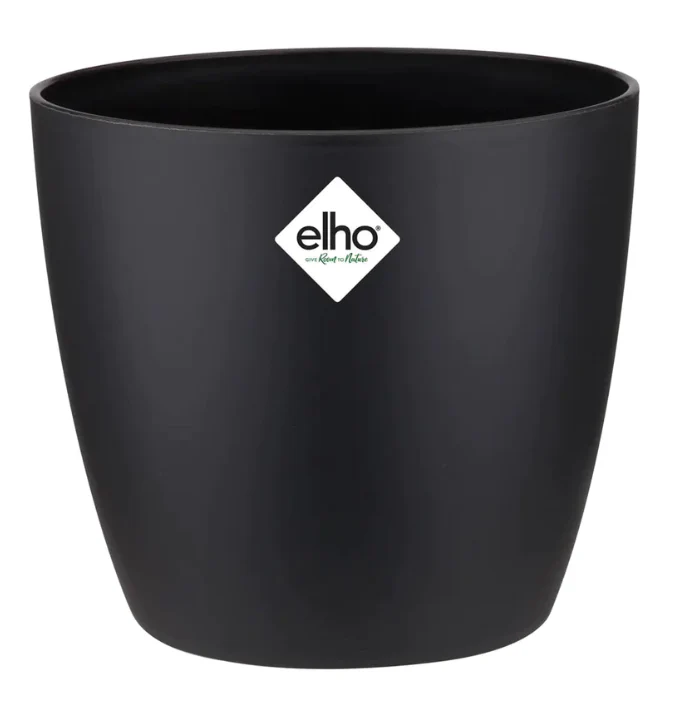 Elho Brussels Round 16 Black Plant Pot