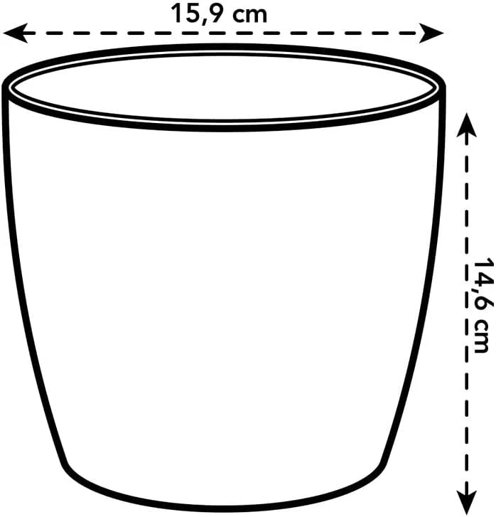 Elho Brussels Round 16 Black Plant Pot - Image 3