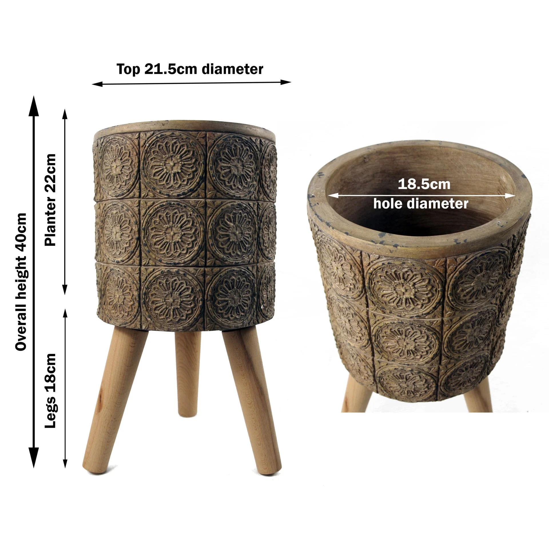 Flowers Composite Planter with Stand - Image 2