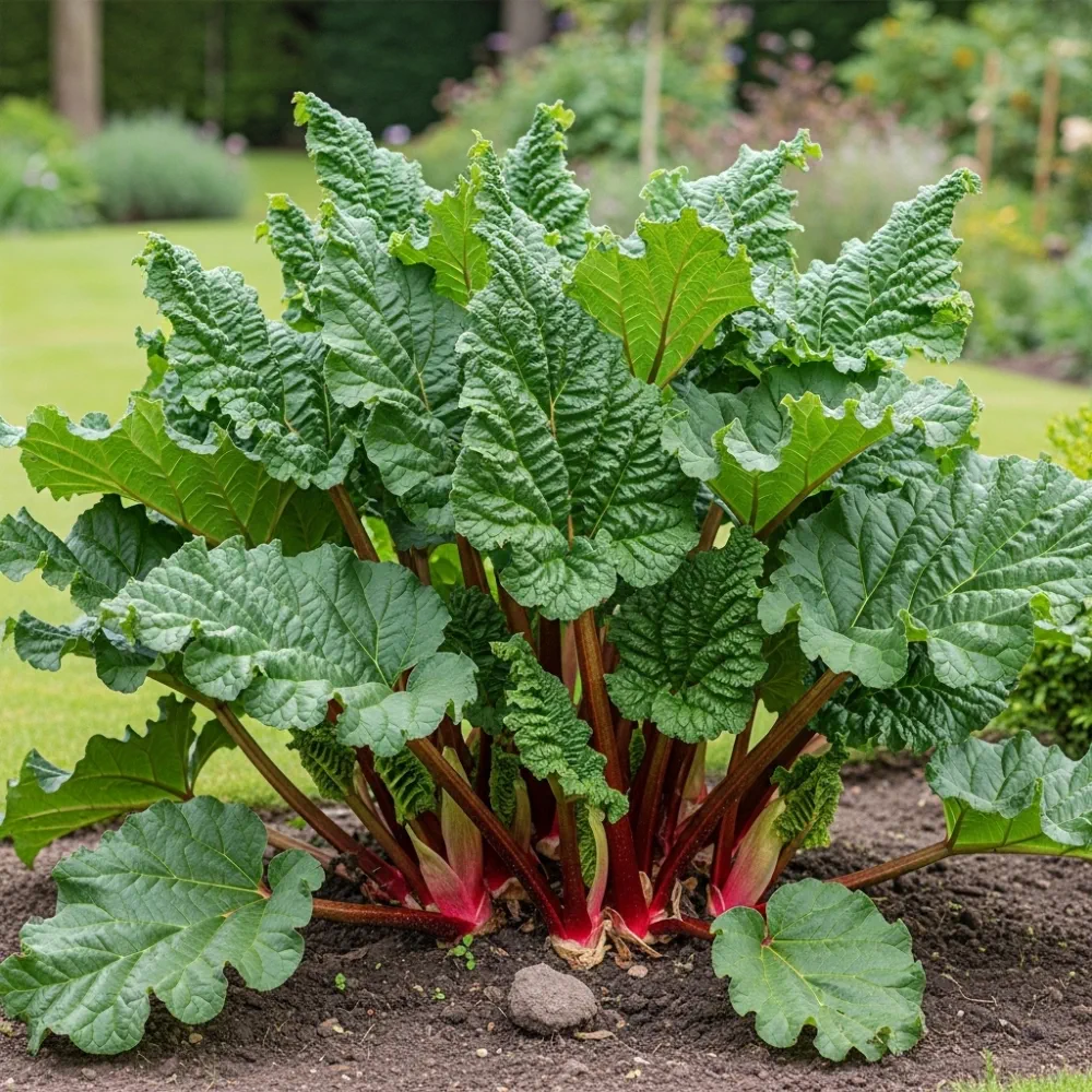 Fulton's Strawberry Surprise' Rhubarb Plant | 3 x 9cm Pots - Image 3