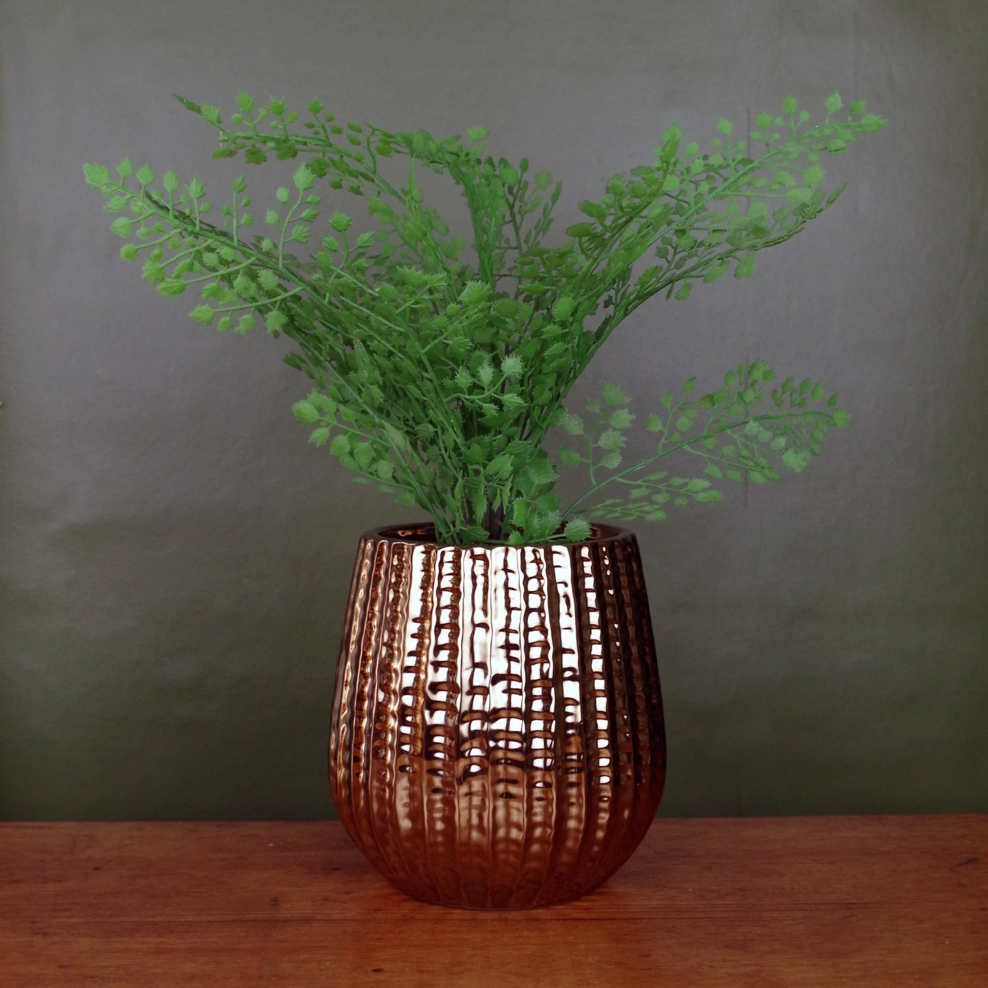 Gold Ceramic Planter Plant Pot - Image 2