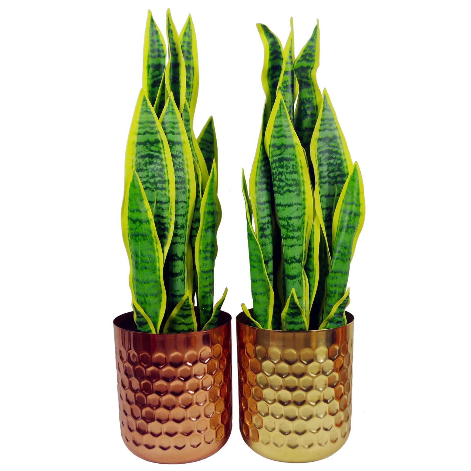 Honeycomb Metal Planter - Gold - 18cm x 15.5cm - Image 2