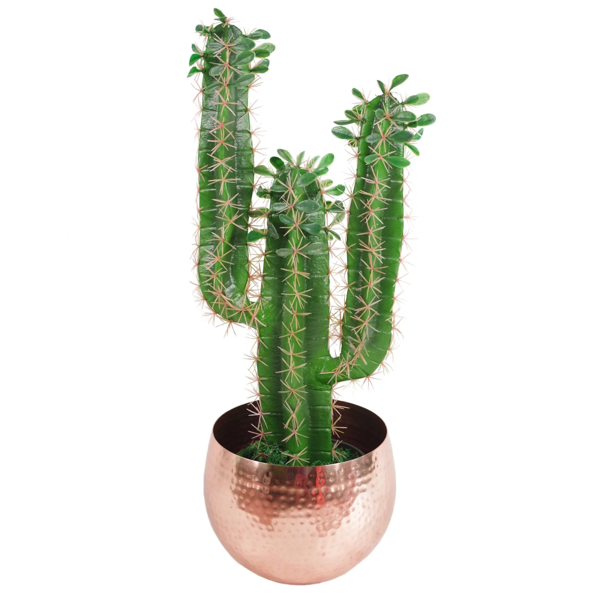 Leaf Large Metal Planter 22 x 18cm Hammered Copper Colour - Straight Edge - Image 2