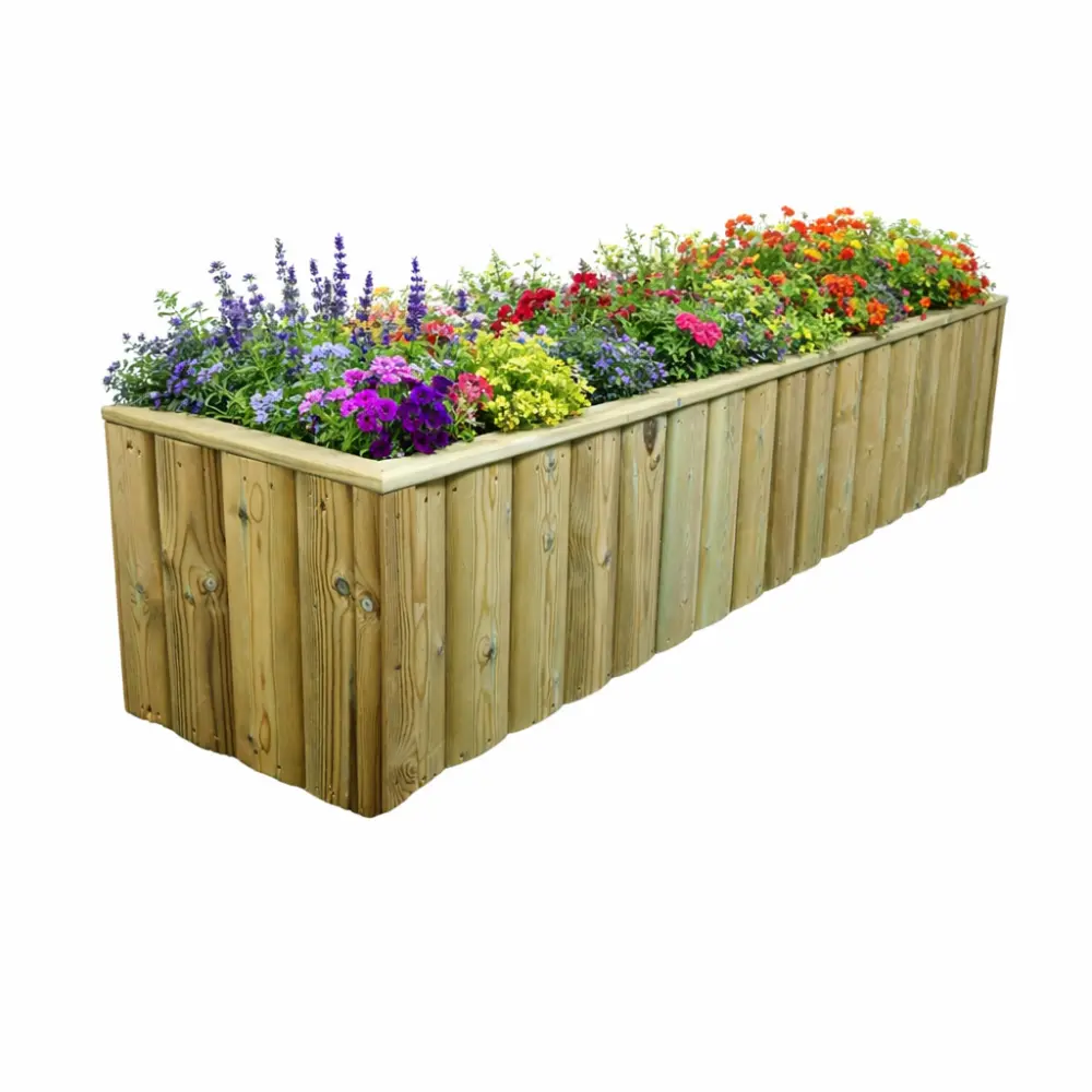Log Lap Wooden Planter Trough - Image 12