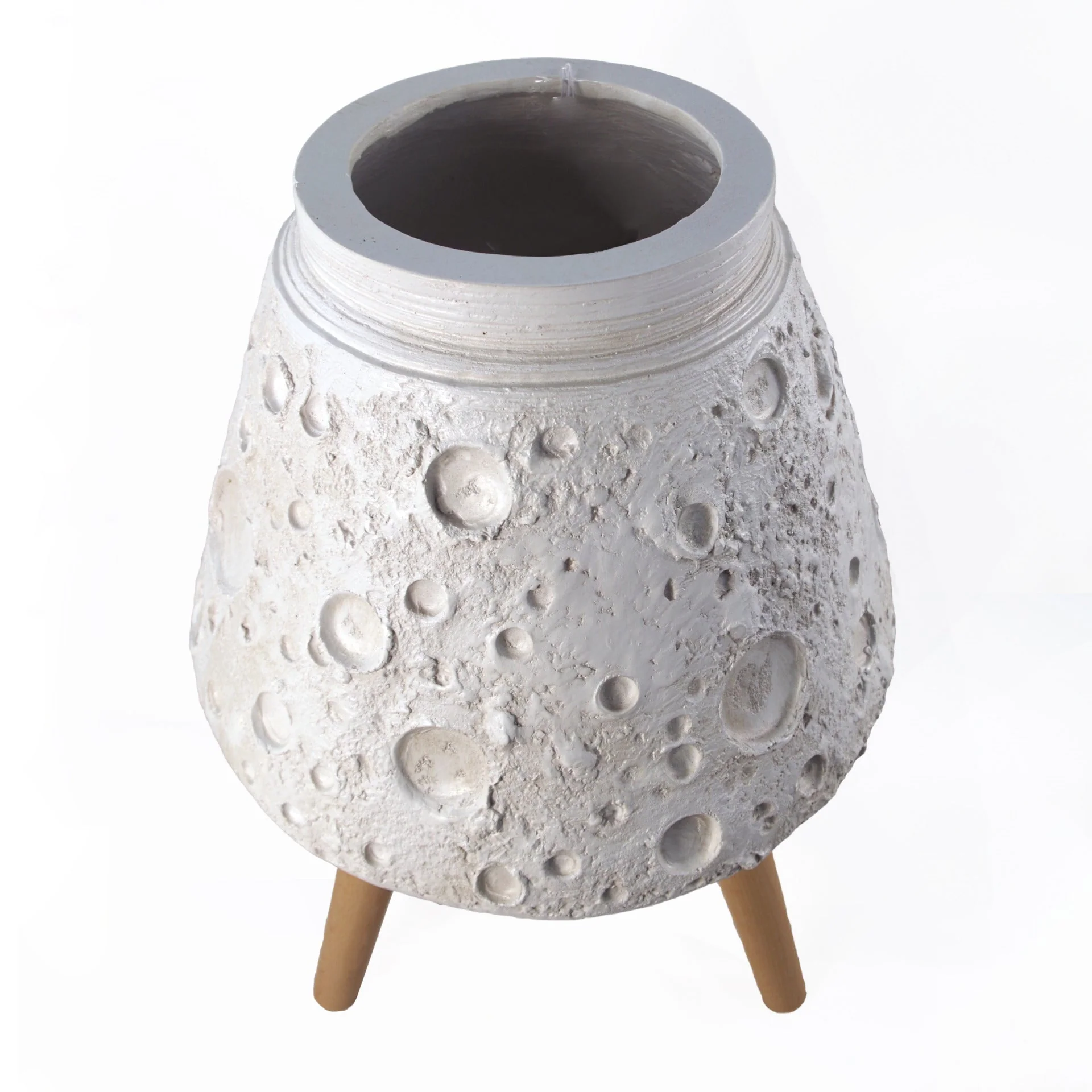 Moon White Planter with Stand - Image 3