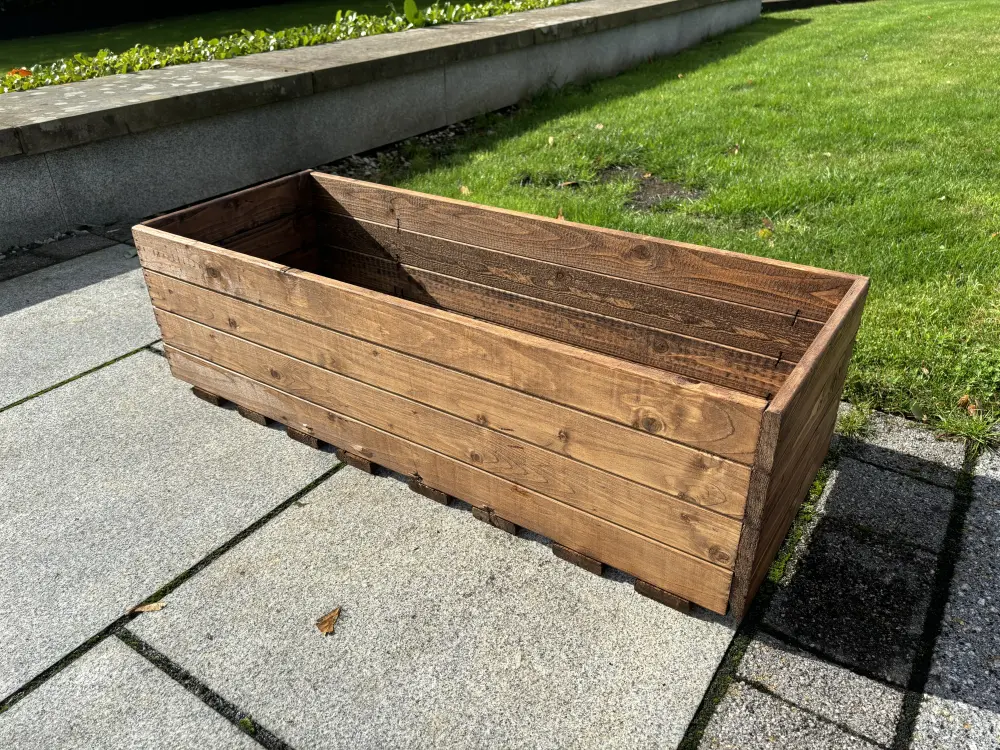 Open Top Redwood Trough Planter - Image 7