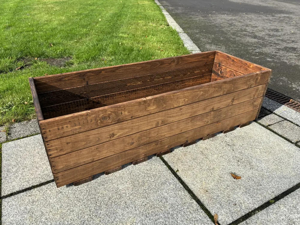 Open Top Redwood Trough Planter - Image 8